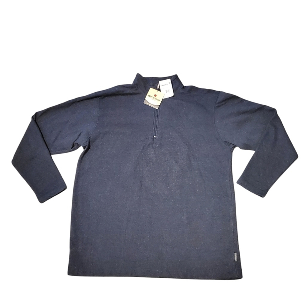 NWTs Woolrich Sweater Windom Half Zip Gorpcore Outdoor Hiking Golfing Navy Large